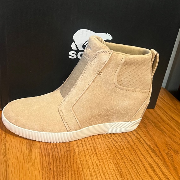 Sorel Womens Out N About Pull On Wedge Booties Waterproof Lined Cushioned - Picture 2 of 6